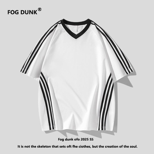 FOG DUNK美式重磅短袖男女上衣夏季潮牌ins设计感卡通t恤宽松半袖