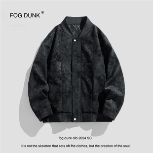 可选 加厚款 FOG DUNK PU皮外套男女潮牌夹克 2024新款 保价双11