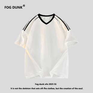 FOG DUNK纯色美式男体恤衫新款男生ins运动上衣