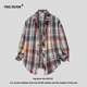 DUNK2025春季 复古格子衬衫 男港风高级感韩版 FOG 潮流长袖 衬衣外套