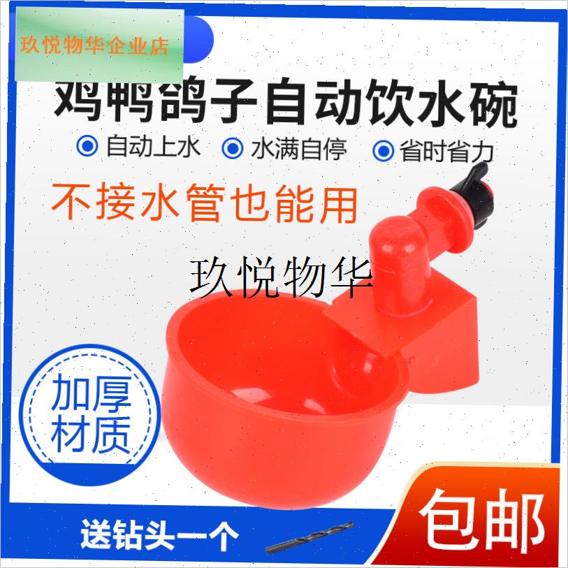鸡鸭鹅自动饮水器养鸡自动喂水饮水碗喂L鸽子鸟饮水器家禽养殖设,