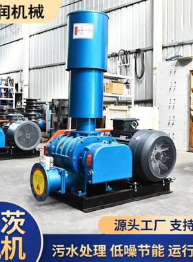 山东三叶罗茨鼓风机SR65型3KW污水处理鱼塘增氧曝气脱硝风机静音