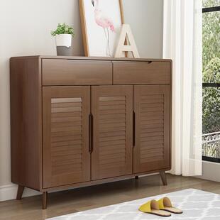 新款北欧纯实木鞋柜现代简约门口入门小户型家用多层大容量玄关柜