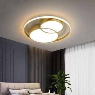 创意温馨浪漫全铜北欧餐厅灯具现代时尚 简约圆形led吸顶灯主卧室