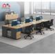 面板员工办公桌简单现代组合4 6人员工屏幕甲板办公室办公家具