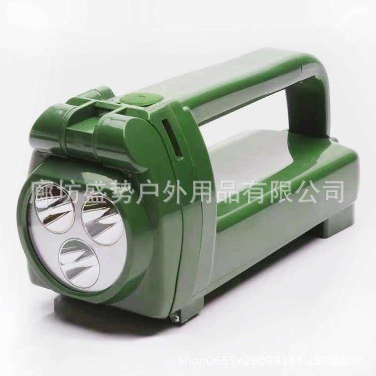 多功能野外训练照明灯LED手摇式发电手电筒班用强光搜索灯