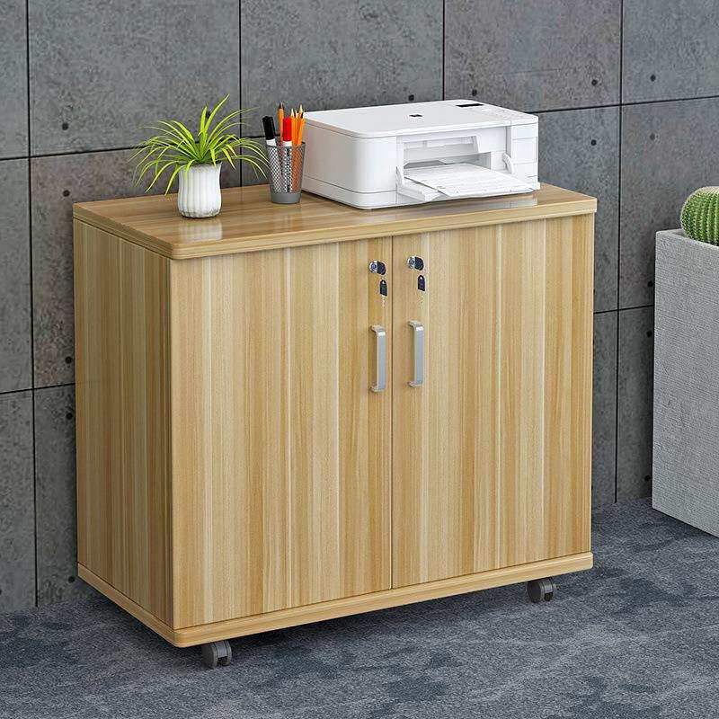 木质资料柜带锁抽屉柜桌下移动矮柜办公文件柜收纳储物柜活动柜子