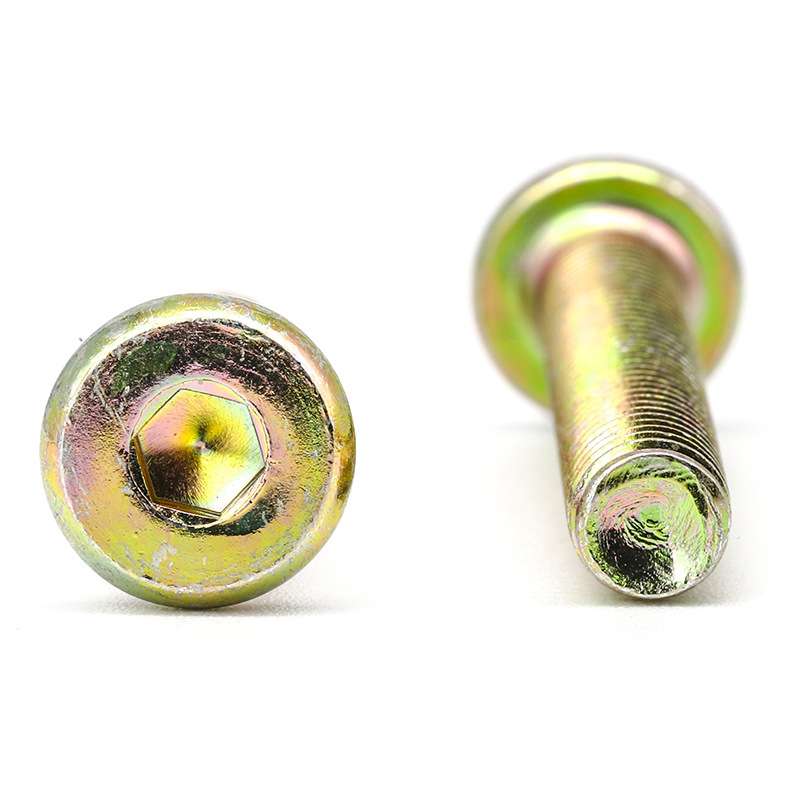 82PCS镀彩锌平圆头内六角家具螺丝锤母套装内六角家具连接件盒装