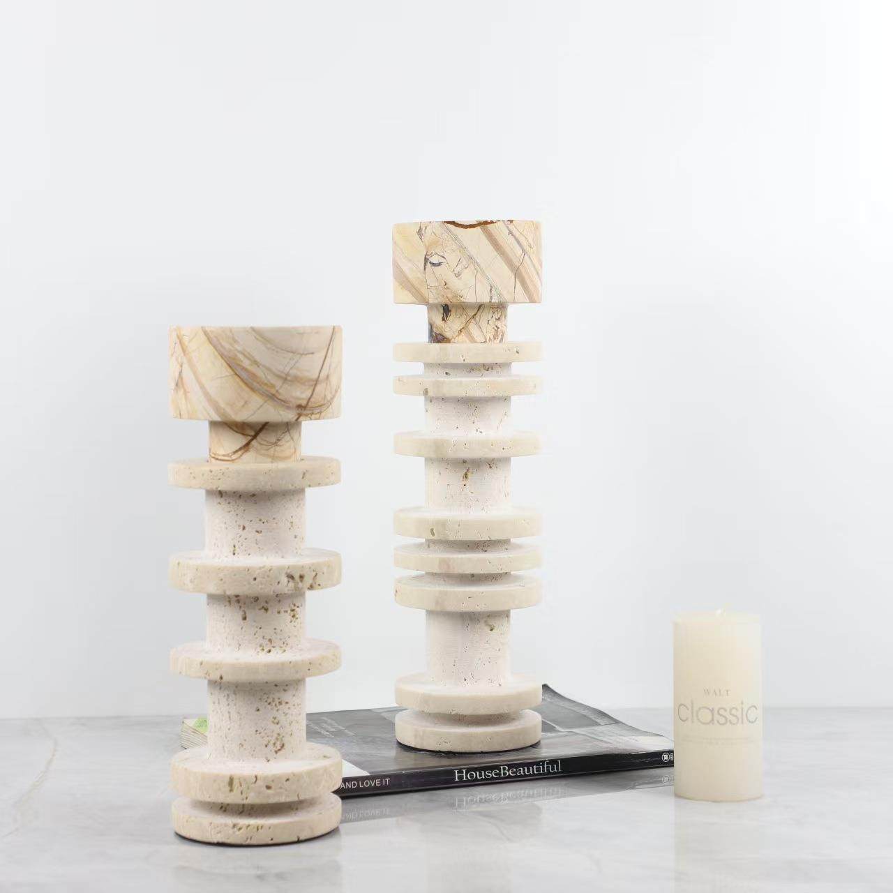 新中式大理石黄洞石拼接烛台客厅餐厅酒店民宿样板间氛围感装饰品,农机/农具/农膜,其它农用工具,淘宝优惠券,粉丝福利购,淘宝优惠卷