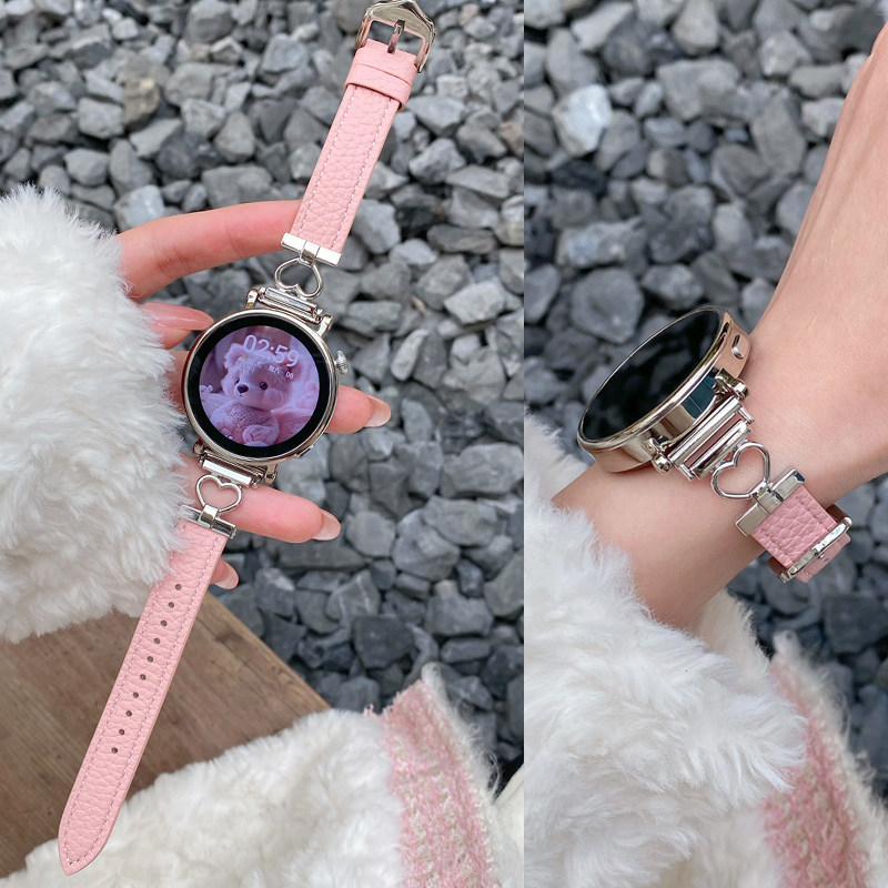 适用小米watch s4手表表带S4port爱心真皮S3/S2/S1小众创意Color2高级感红米watch5/4女款腕带手环98透气