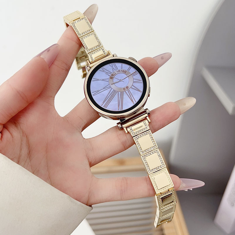 适用VIVOOPPO镶钻方块金属表带