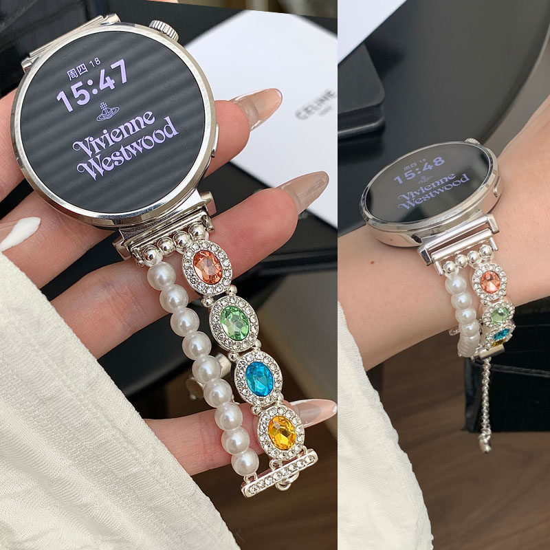 适用华为GT6手表GT4表带gt3彩钻pro珍珠GT5表带watch5/4/3/3pro女款腕带荣耀Magic轻奢手环11/10替换带Fit4/3