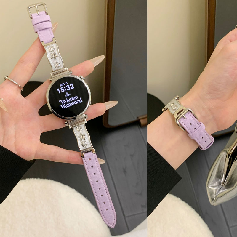 适用华为watch爱心锆石牛仔表带