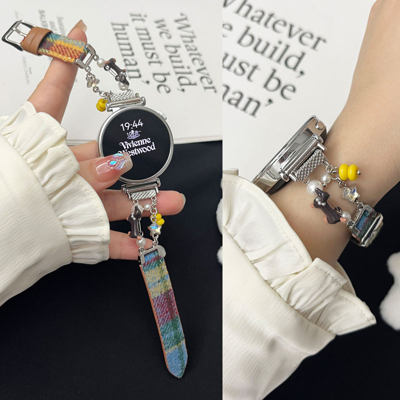 适用VIVOOPPO毛呢拼真皮表带