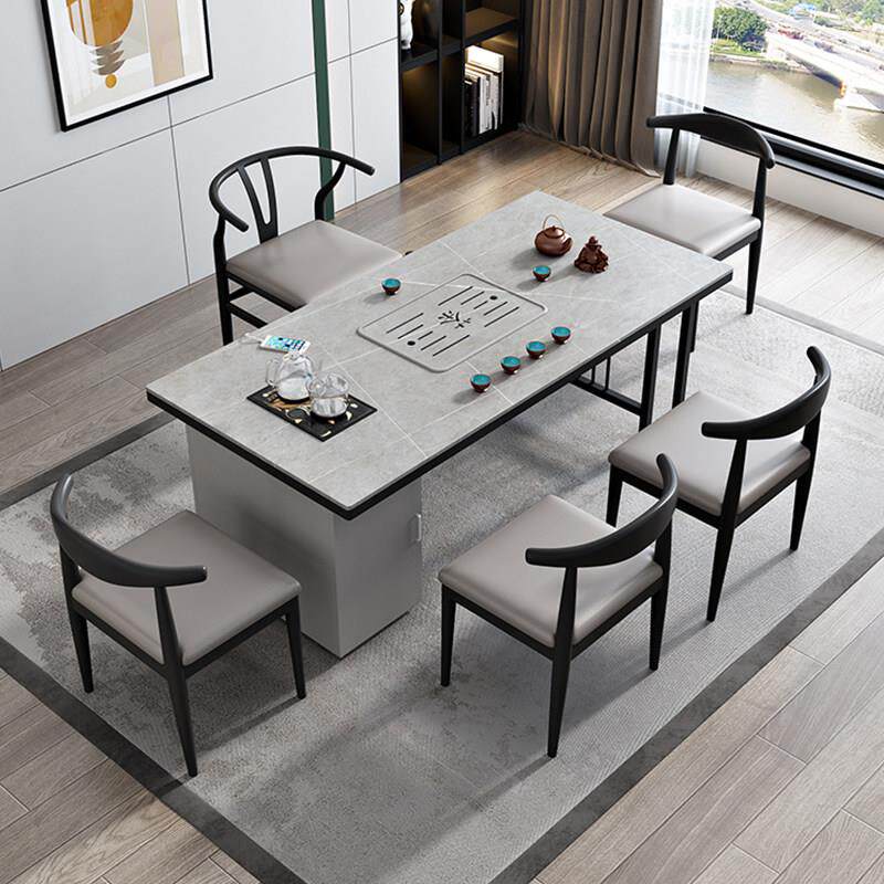 岩板茶台桌商务接待茶桌功夫茶几茶台一体式泡茶桌阳台茶桌椅组合