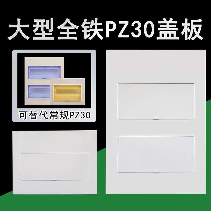 全铁PZ30配电箱盖板明暗装强电白色面板全金属消防盖子回路布线箱