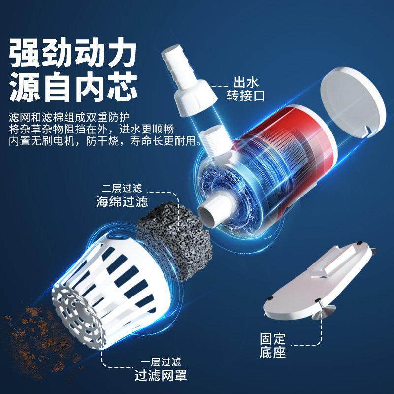 水泵雾化一体机盆景流水加湿造景喷雾器循环茶盘鱼缸假山用包邮