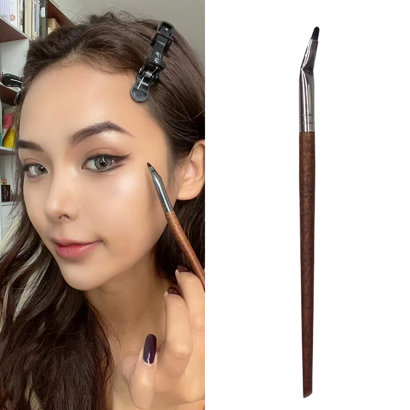 VAO折角眼线刷眼线膏专用刷带盖