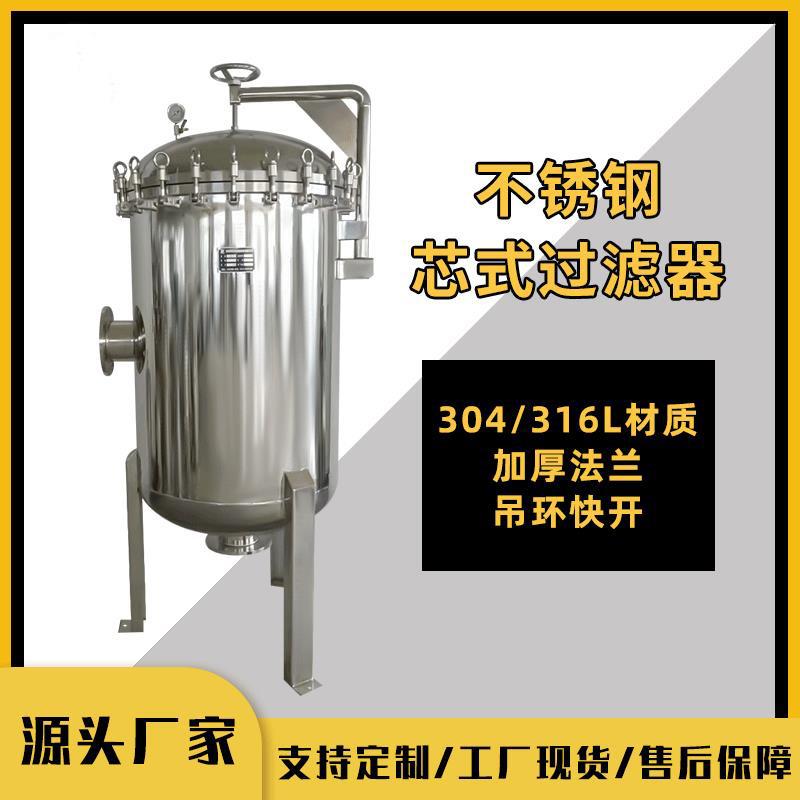 厂家售不锈钢精密过滤器电厂高精度滤芯式过滤器保安过滤器