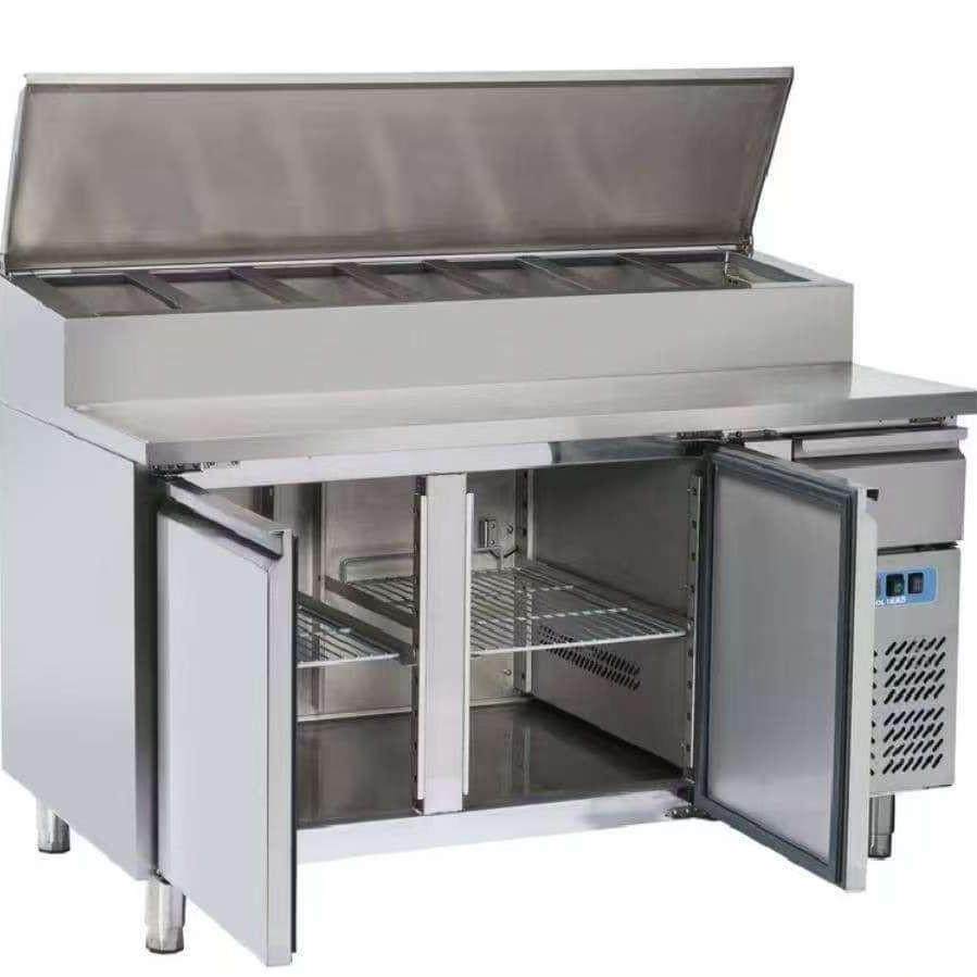 304沙拉台冰箱披萨冷藏柜风冷工作台撒料台开槽比萨沙拉保鲜冰柜,厨房电器,其他商用厨电,淘宝优惠券,粉丝福利购,淘宝优惠卷