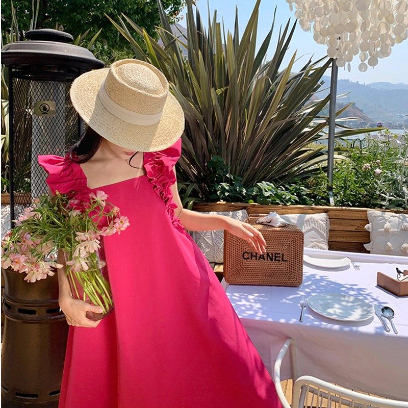 孕妇连衣裙时尚夏时髦辣妈小飞袖方领长裙法式优雅遮肚长款a字裙,孕妇装/孕产妇用品/营养,连衣裙,淘宝优惠券,粉丝福利购,淘宝优惠卷