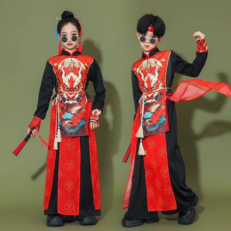 六一中国风儿童演出服运动会秋冬长袖男女童古典舞套装表演服,童装/婴儿装/亲子装,儿童演出服,淘宝优惠券,粉丝福利购,淘宝优惠卷