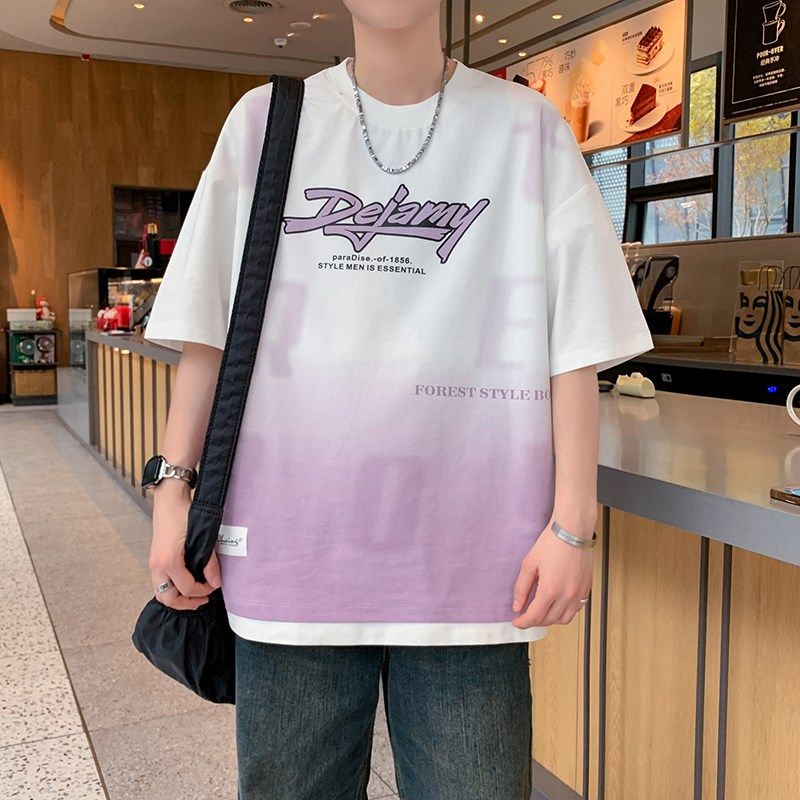 青少年夏季短袖t恤男孩12-15岁初中生学生假两件体恤大童薄款上衣,男装,T恤,淘宝优惠券,粉丝福利购,淘宝优惠卷