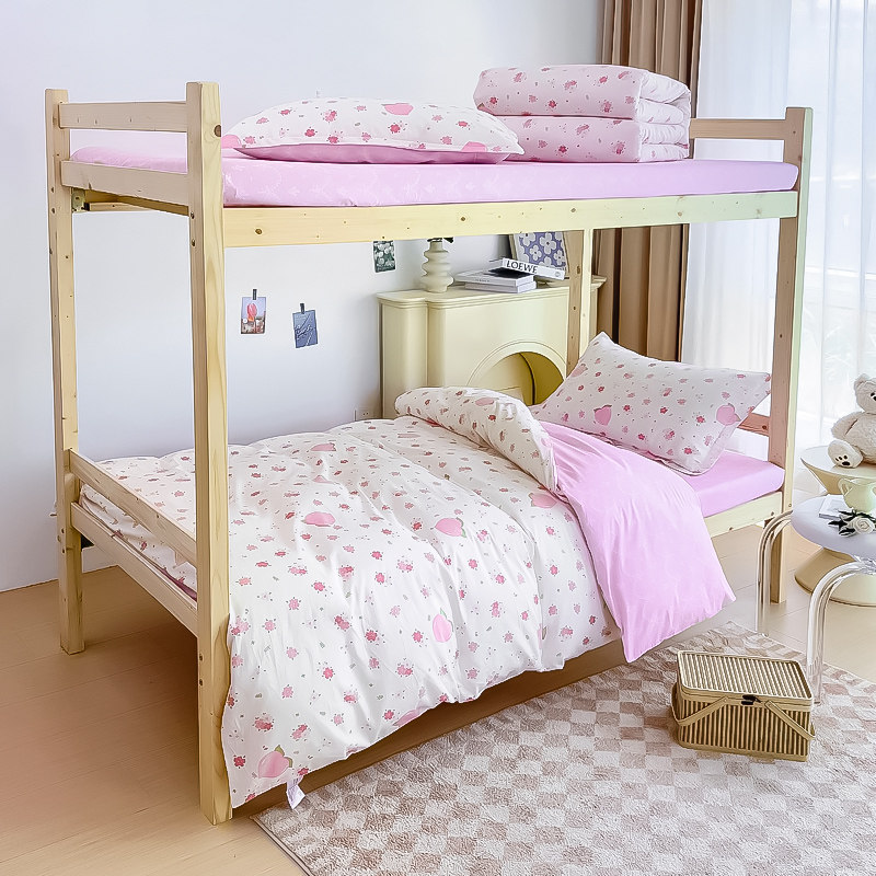 学生宿舍床上e三件套全棉纯棉床单人被套被子枕芯上下铺五六四件,床上用品,学生床品套件,淘宝优惠券,粉丝福利购,淘宝优惠卷