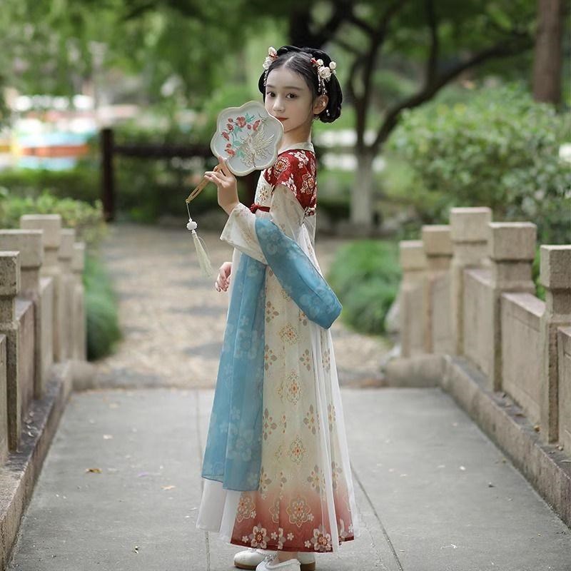 儿童汉服a2025女童古风唐装超仙古装连衣裙新款公主