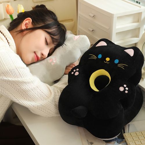 猫咪午睡枕趴睡枕小学生儿童桌子上午休枕头睡觉抱枕W学校夏季神