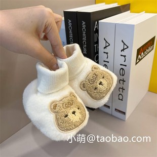 袜软底加 秋冬季 男女宝宝步k前鞋 防掉防滑0 C12个月新生婴儿学步鞋
