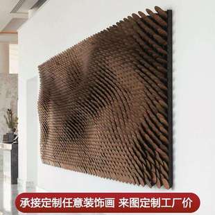 现代北欧极简手绘肌理浮雕油画艺术装置画抽象餐厅装饰画玄关挂画