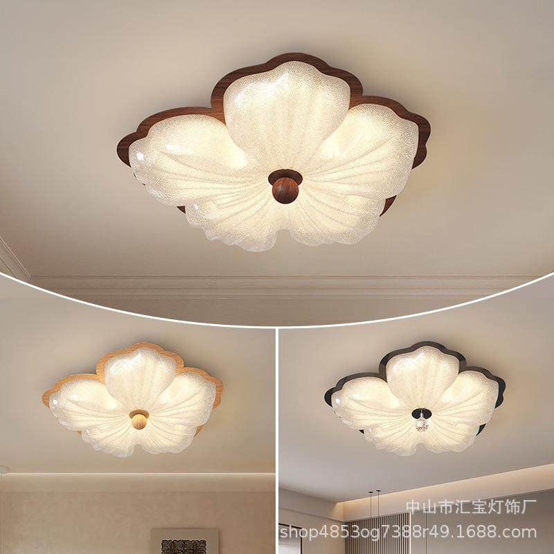 新款水晶砂花朵灯吸顶灯奶油风花瓣主卧室灯温馨儿童房餐厅灯具,电子元器件市场,集成电路（IC）,淘宝优惠券,粉丝福利购,淘宝优惠卷