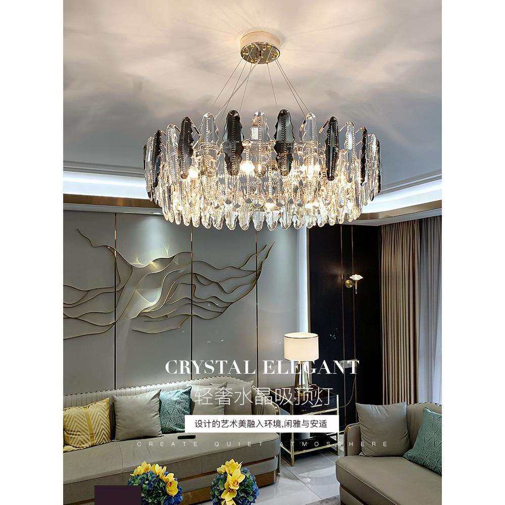 客厅吊灯轻奢吊灯简约现代大气餐厅灯别墅卧室网红黑色新款水晶灯,农机/农具/农膜,播种栽苗器/地膜机,淘宝优惠券,粉丝福利购,淘宝优惠卷