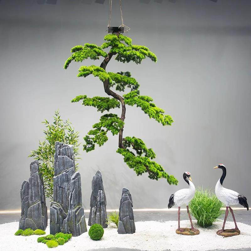 迎客松仿真松树吊挂式假树造景倒挂新中式绿植装饰摆件大型悬挂式,农机/农具/农膜,播种栽苗器/地膜机,淘宝优惠券,粉丝福利购,淘宝优惠卷