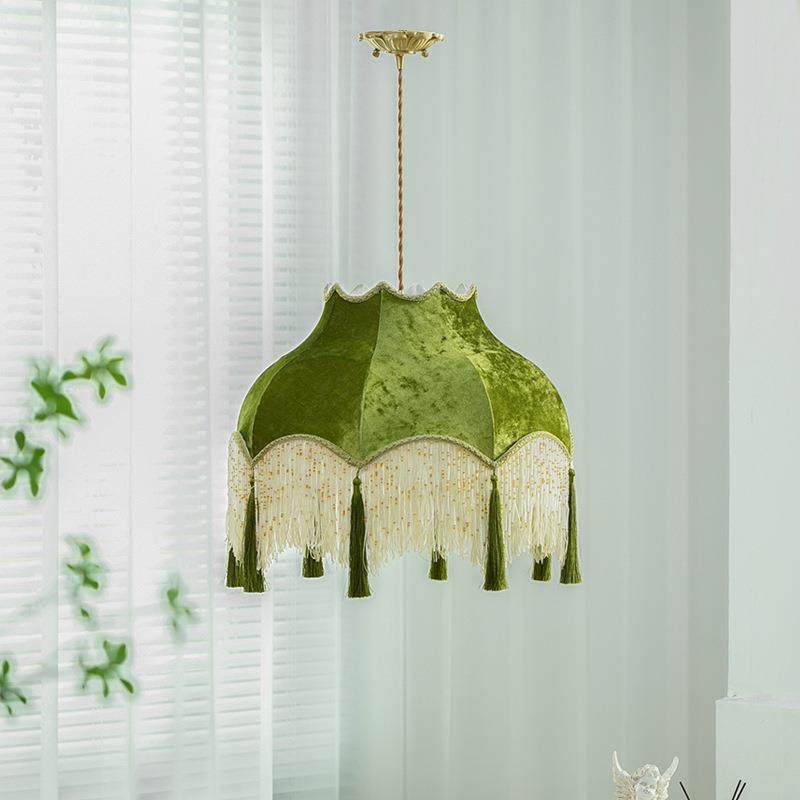 绿色新中式流苏吊灯中国风布艺复古怀旧客厅餐厅民宿茶楼装饰吊灯,电子元器件市场,集成电路（IC）,淘宝优惠券,粉丝福利购,淘宝优惠卷