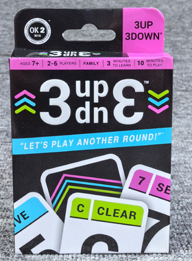 3UP 3DOWN Card Game Fast-Paced Easy-to-Learn Family Fun toy