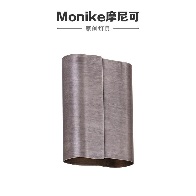 现代简约室内装饰餐厅壁灯跨境铝材氛围感客厅过道设计师中山灯具