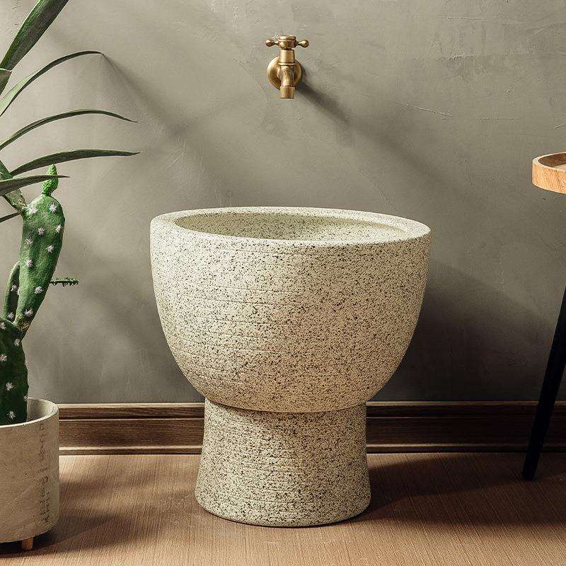 室外拖把池户外庭院花园洗拖把水槽墩布池家用水盆陶瓷拖布池水g&