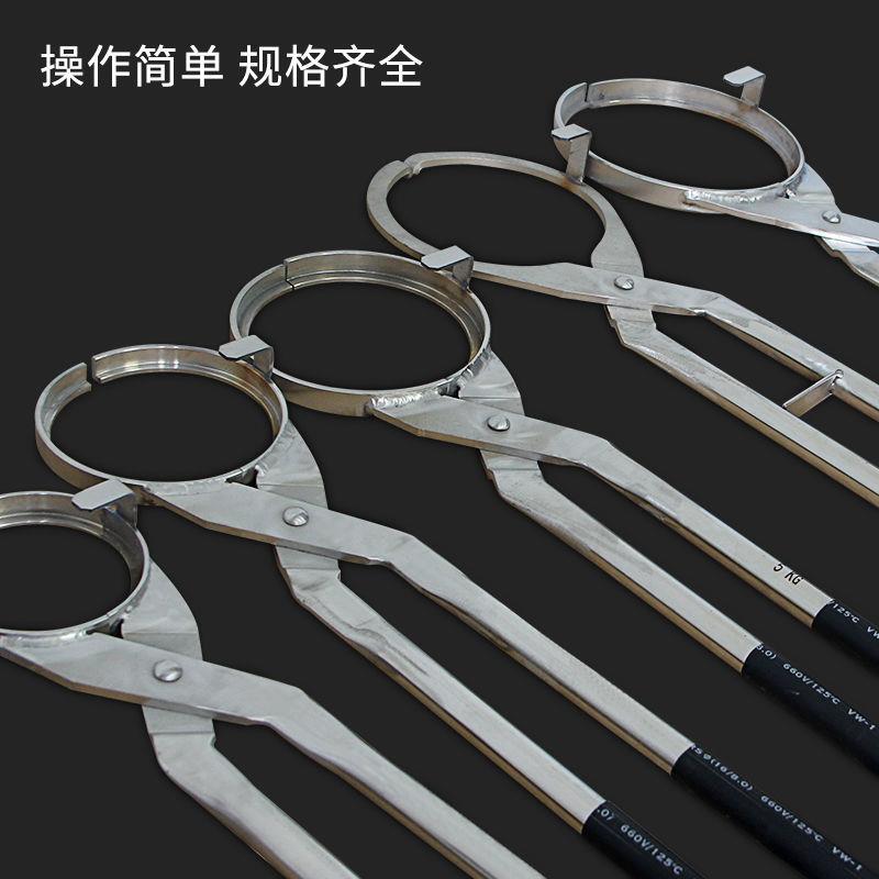 不锈钢坩埚钳长柄石墨石英坩埚套件耐高温火钳小型家用实验室工业