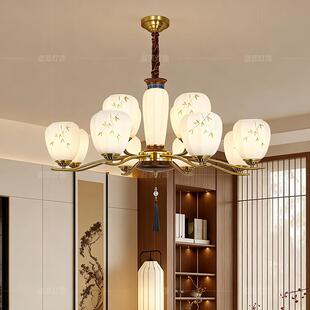 宋式美学吊灯客厅灯大气中国风卧室书房大厅主灯全铜茶室餐厅吊灯