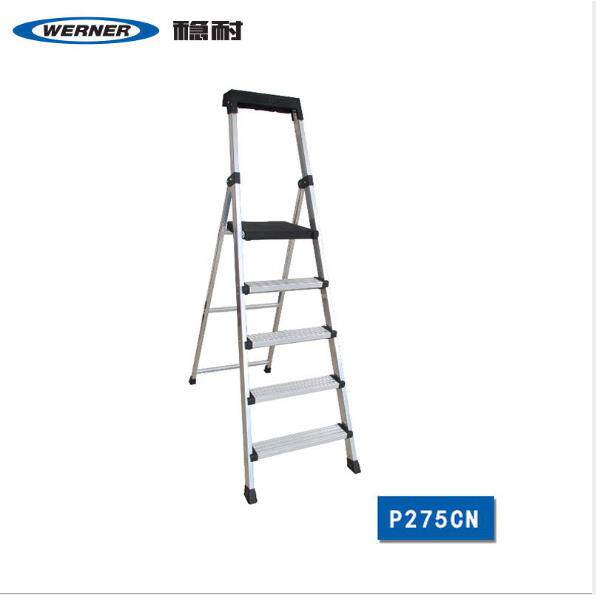 WERNER/稳耐P275CN铝合金单侧人字梯防滑多功能折叠梯子家用梯子