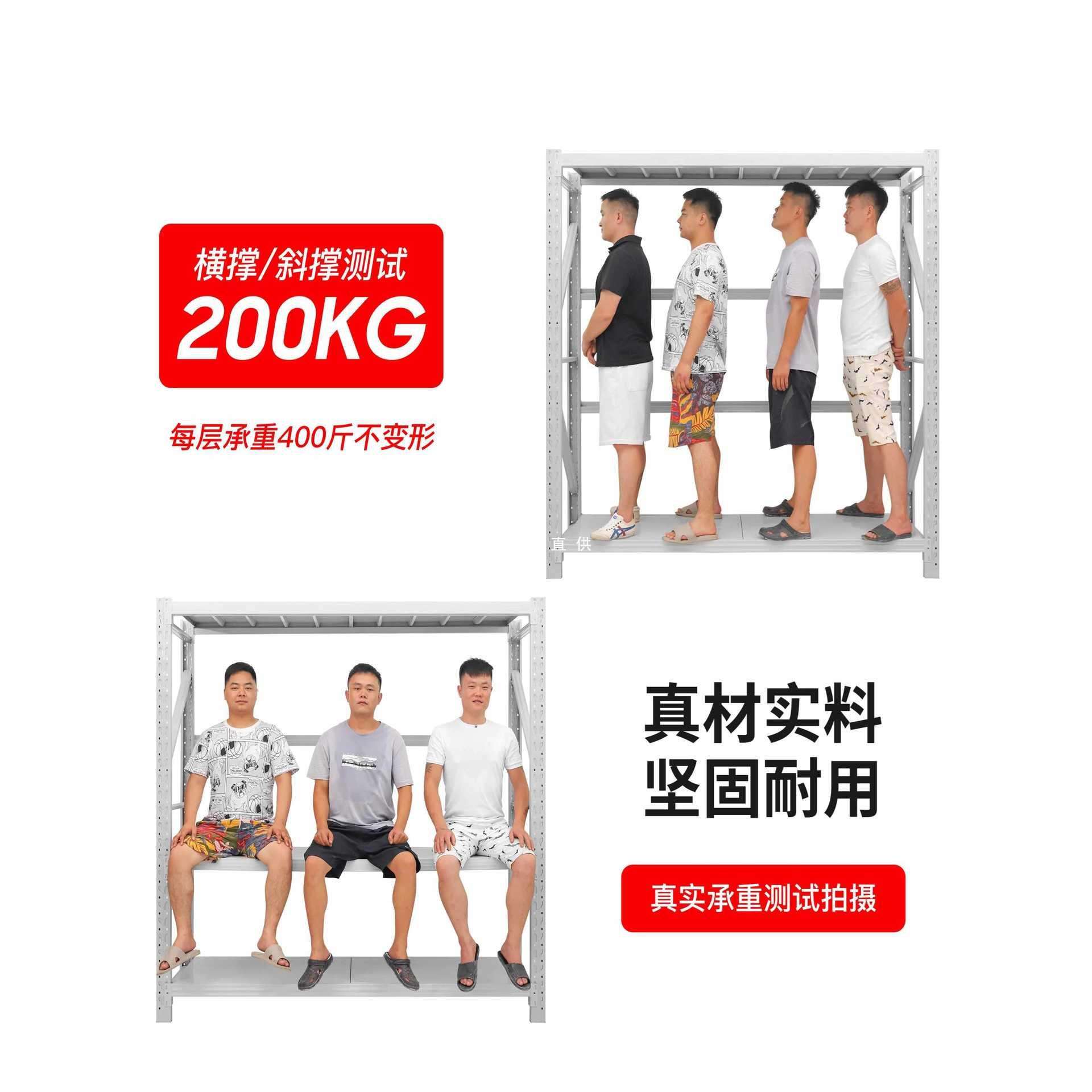 6E3X仓储货架置物架多层家用库房收纳商用重型货架拆装快递仓库铁