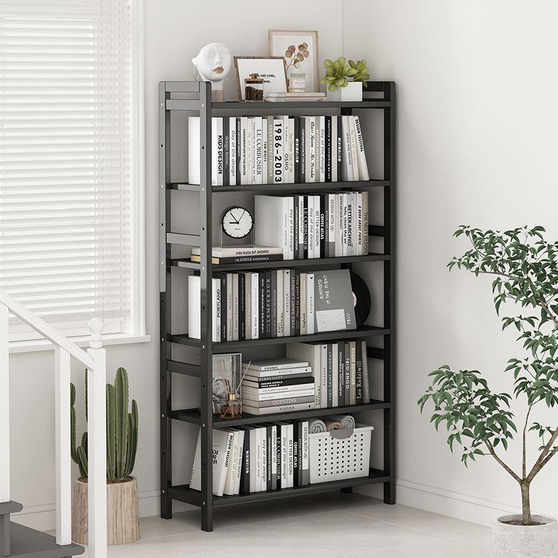 书架置物架落地多层图书馆简易书柜家用非铁艺钢制客厅靠墙书架