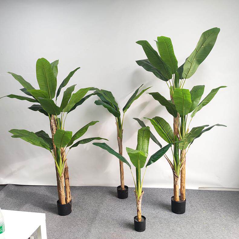 Production and installation of artificial banana trees, simulated banana trees, potted banana fruit clusters, and simulated plant POTS thumbnail 5
