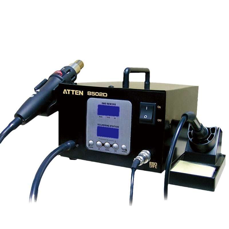 安泰信电烙铁热风枪二合一AT8502D两用数显维修热风拆焊台工业级