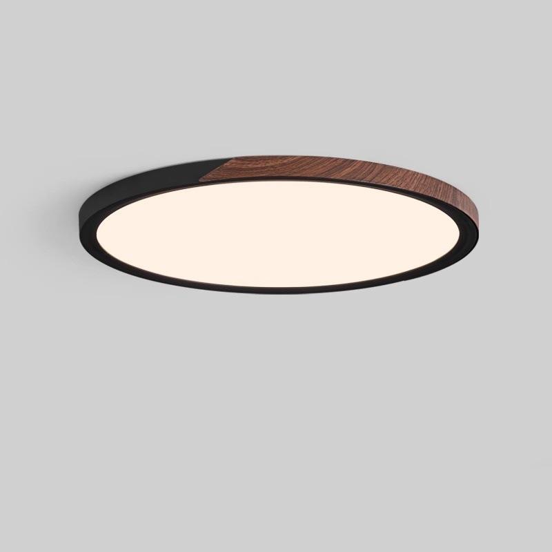 胡桃木意式极简纹卧灯撞色复古卧室吸顶灯卧主次中房间灯古风北欧