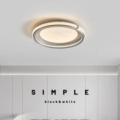 意式极简卧室吸顶灯2025新款设计师大气冰裂纹主卧书房灯