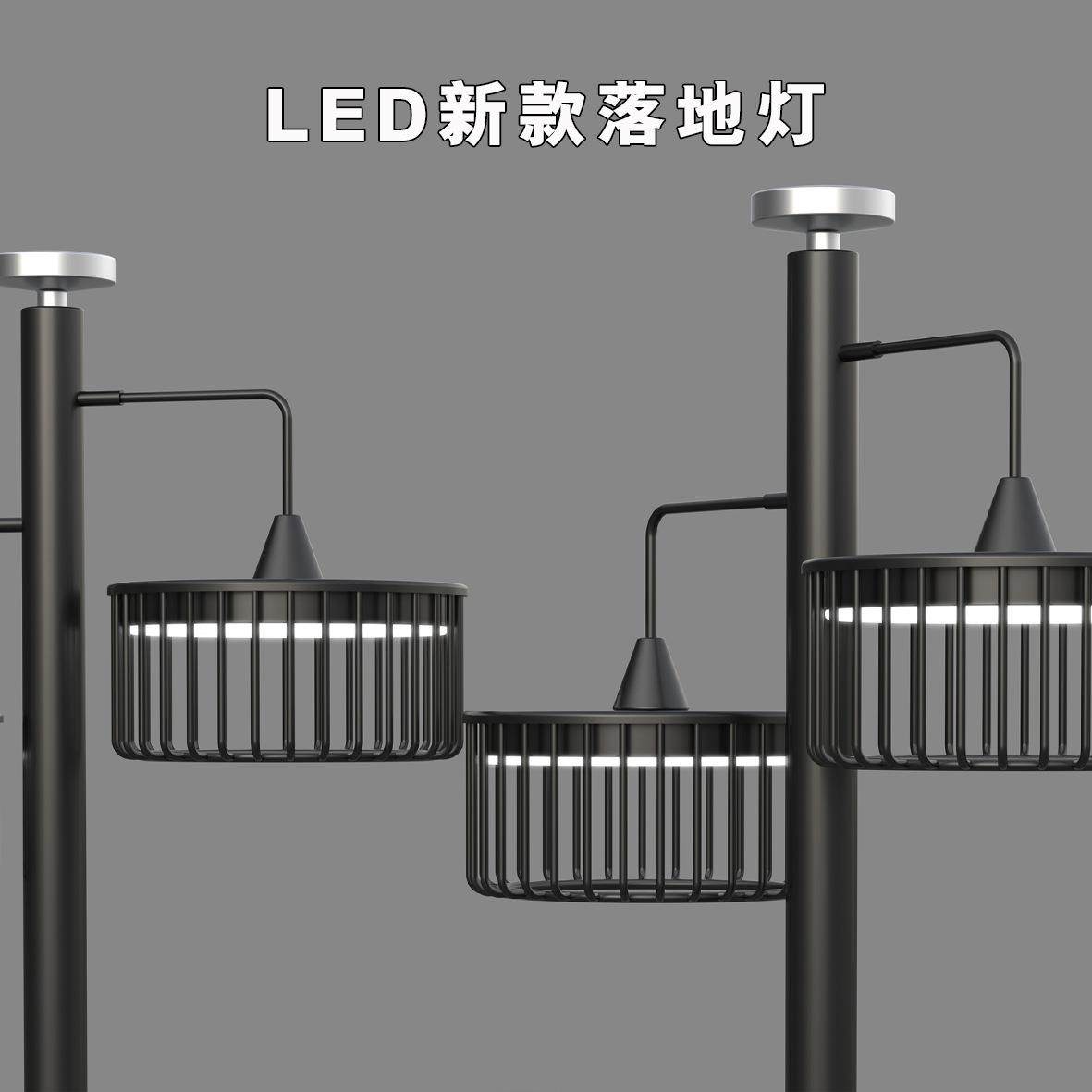 落地灯线条灯台灯地灯书房卧室客厅站立式轻奢北欧现代创意个性