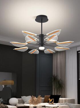 2023新款吊灯后现代创意树叶网红客厅主灯 亚克力卧室灯led餐厅灯